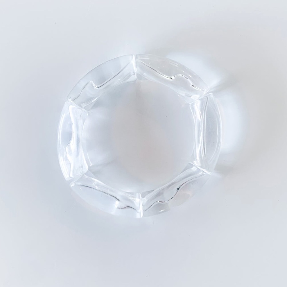 Acrylic Waterproof Stretchy Tube Bracelet - Clear
